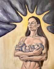 Fabienne Benna, Pressure, Öl-Leinwand, 100 x 80 cm, 2026